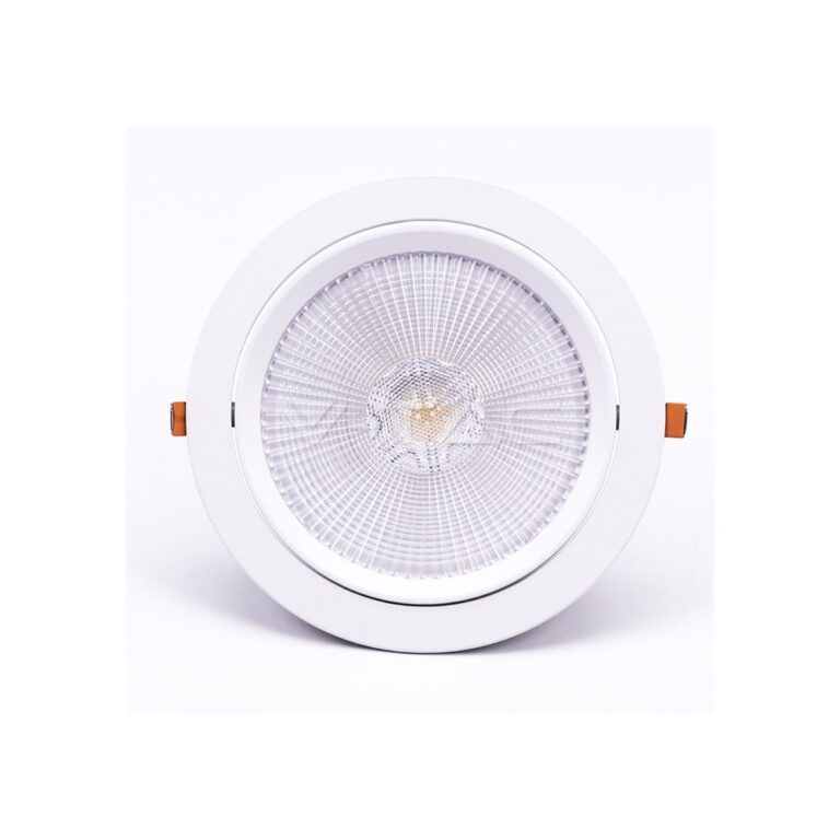 30W Ø22,5cm LED spotlight - Hul: Ø19,5 cm, Mål: Ø22,5 cm, 3 cm høj, Samsung LED chip