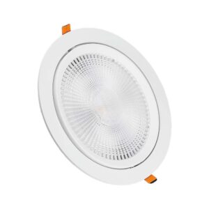 30W Ø22,5cm LED spotlight - Hul: Ø19,5 cm, Mål: Ø22,5 cm, 3,8 cm høj, Samsung LED chip