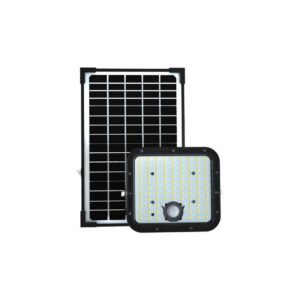 30W Solcelle projektør LED - IP65, Sort, inkl. solcelle, fjernbetjening, indbygget batteri