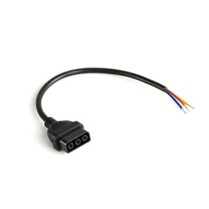 30cm strømkabel til LED armaturer - Sort, 300mm kabel, max 1000W, indendørs