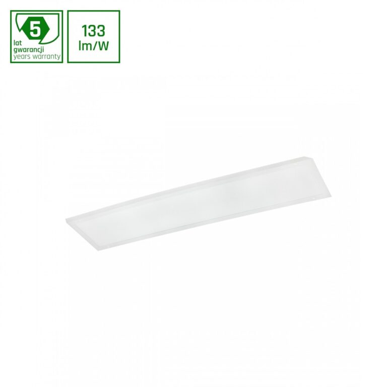 30x120 LED panel, 30W - 133lm/W, 6000K, hvid kant, 5 års garanti