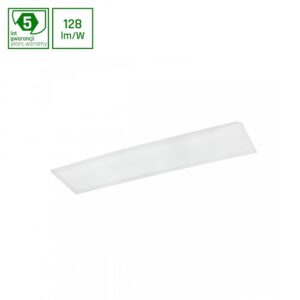 30x120 LED panel, 40W - 128lm/W, 3000K, 5 års garanti, hvid kant