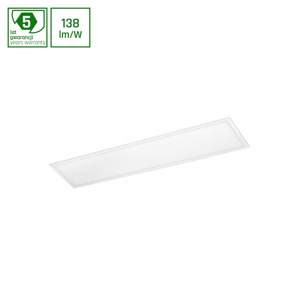 30x120 PHILIPS driver LED panel, 40W - 138lm/W, 6000K, 5 års producentgaranti, hvid kant
