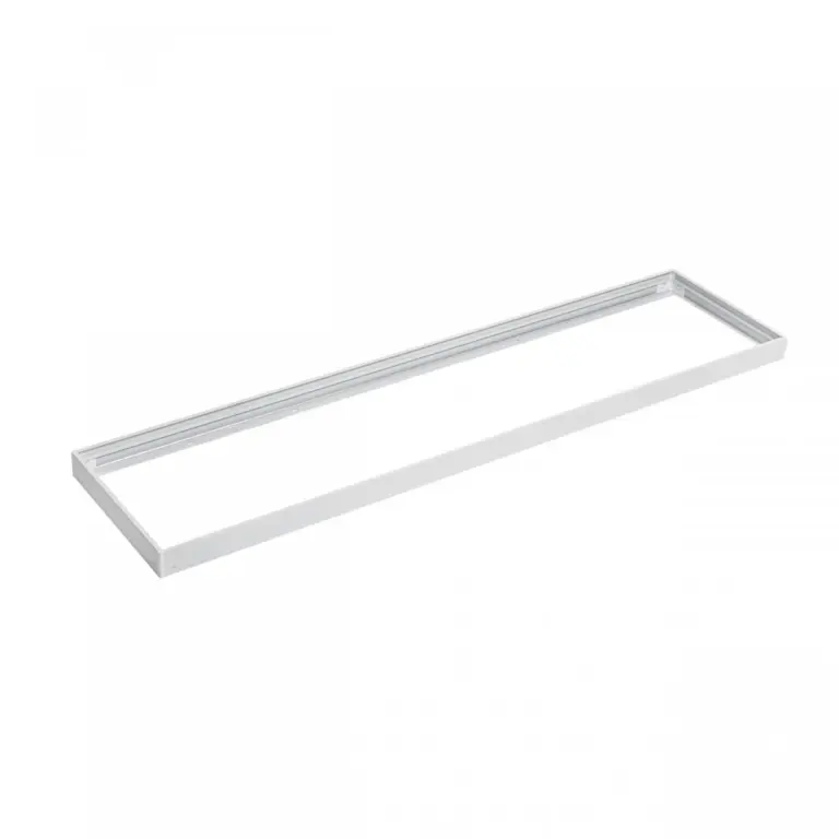 30x1200 ramme til LED panel - Hvid, højde 6,5cm, til direkte montering på loft