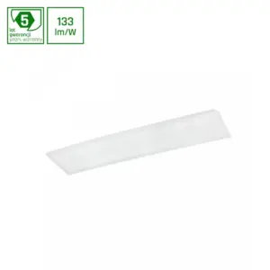 30x120cm LED panel, 40W - 133lm/W, 5300lm, 4000K, hvid kant, 5 års garanti