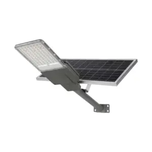 35W LED solcelle gadelampe - 4000K, Bridgelux chip, IP65, grå, inkl. 70W solpanel og batteri