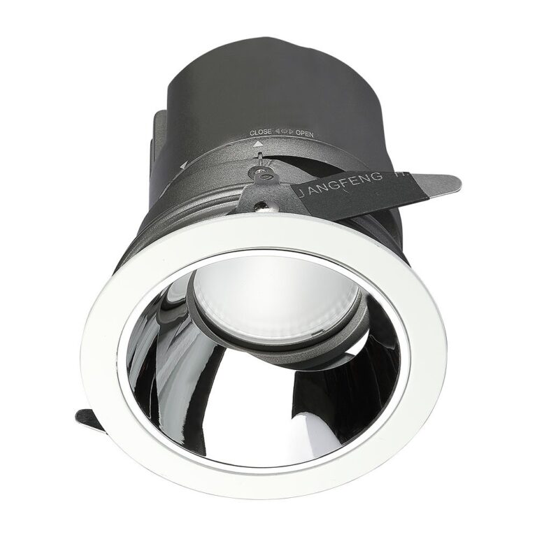 35W Ø16cm LED hotel downlight, RA95 - 2300lm, 0-27Â° justerbar spredning, sølv reflektor, Hul: Ø15cm