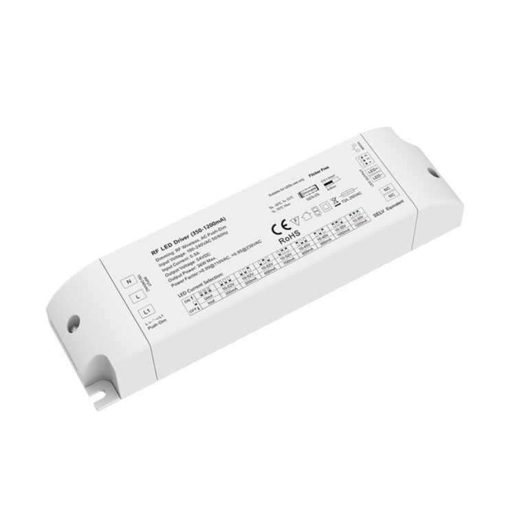 36W / 350mA-1200mA dæmpbar rWave driver til LED panel - 10-52V, Push dæmp, RF, flicker free