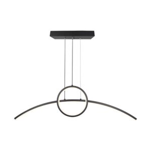 36W LED designer pendel - Sort, 3200lm, 4000K, 360 grader lysspredning