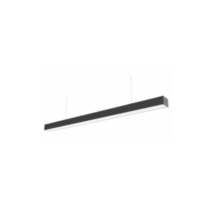 36W LED lysskinne, loftlampe til kontor - Sort, 120 lm/W, 120 cm, inkl. wireophæng