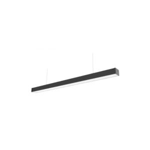 36W LED lysskinne, loftlampe til kontor - Sort, 120 lm/W, 120 cm, inkl. wireophæng