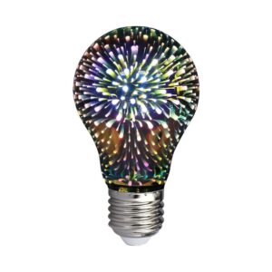 3D LED Pære 3W E27 - Stjerne effekt, 3000K.