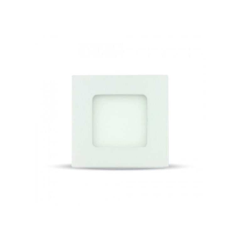 3W 8,4x8,4cm LED indbygningspanel - Hul: 7,3 x 7,3 cm, Mål: 8,4 x 8,4 cm