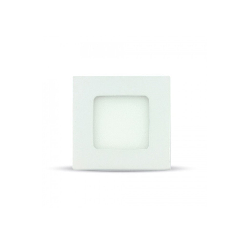 3W 8,4x8,4cm LED indbygningspanel - Hul: 7,3 x 7,3 cm, Mål: 8,4 x 8,4 cm