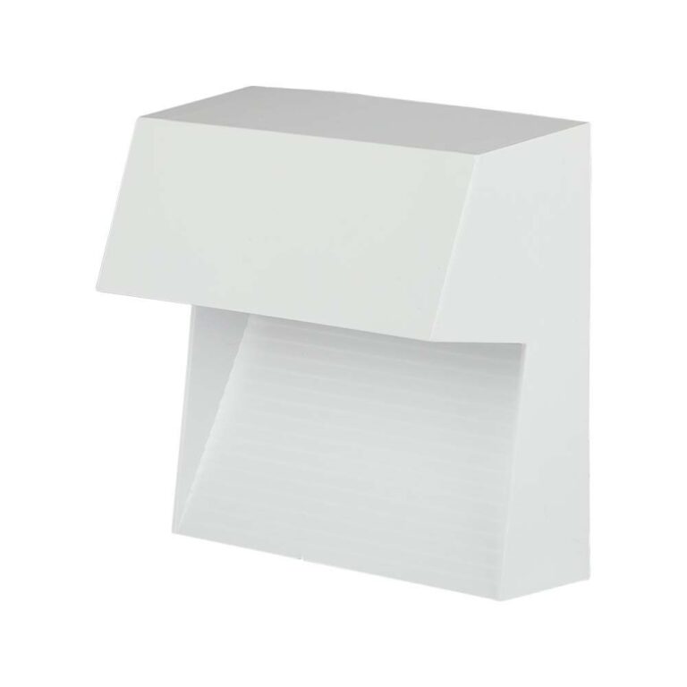 3W LED væglampe til trapper - IP65, hvid, 15,4x15,1 cm, indbygningsspot til trin