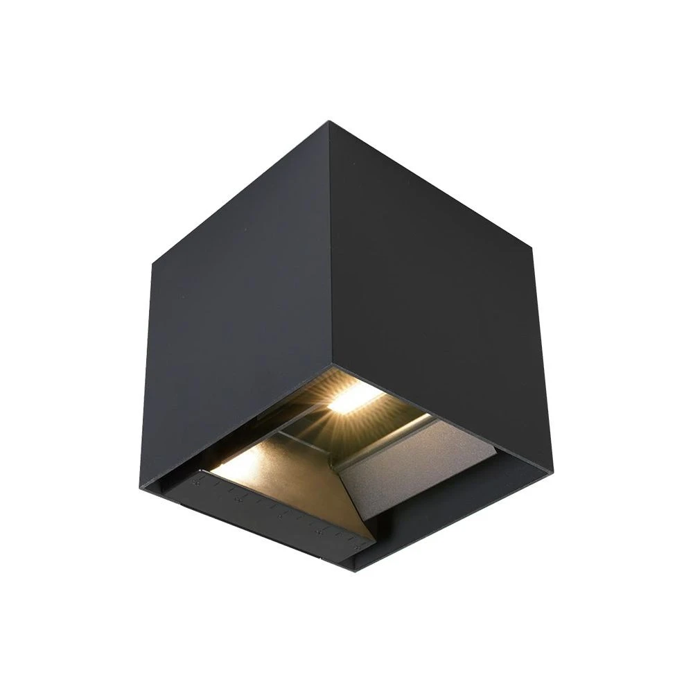 3W Solcelle væglampe LED - IP65, sort, sensor