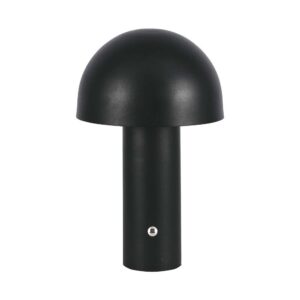 3W genopladelig LED bordlampe, sort - 3-i-1 CCT, dæmpbar, touch, 5V, 1800mAh batteri