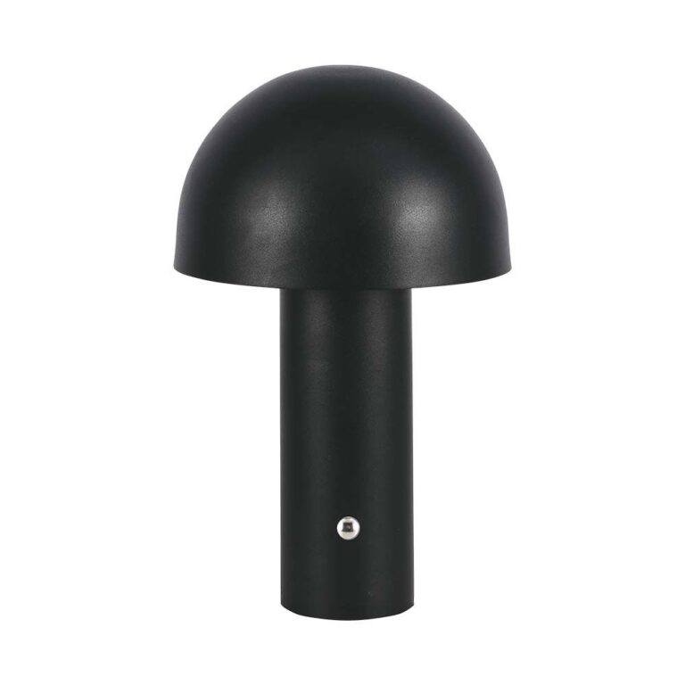 3W genopladelig LED bordlampe, sort - 3-i-1 CCT, dæmpbar, touch, 5V, 1800mAh batteri