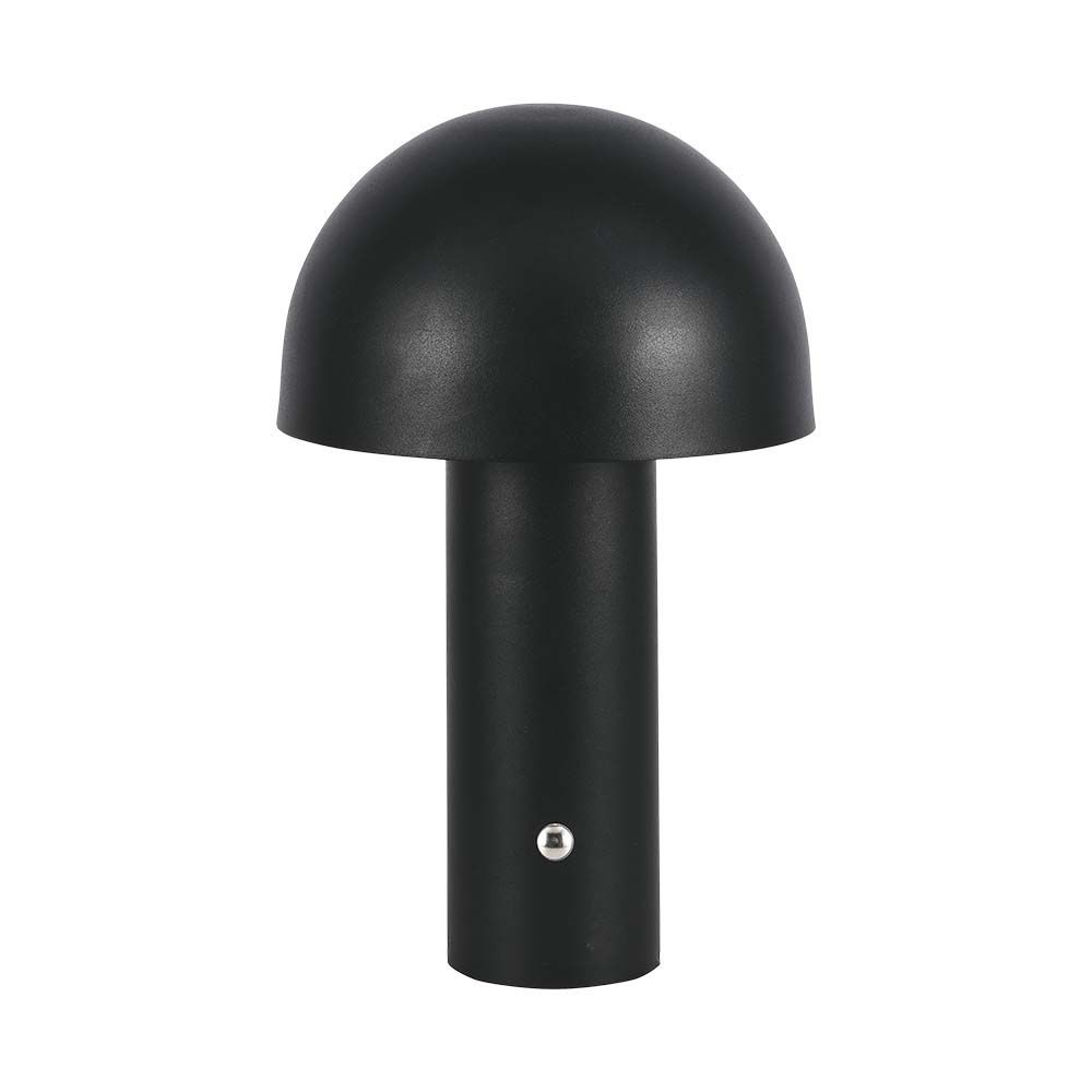 3W genopladelig LED bordlampe, sort - 3-i-1 CCT, dæmpbar, touch, 5V, 1800mAh batteri