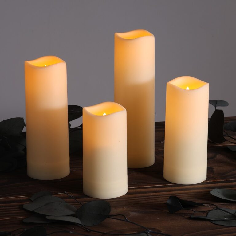 4-pak LED Udendørs bloklys, inkl. fjernbetjening, Ø5,5cm