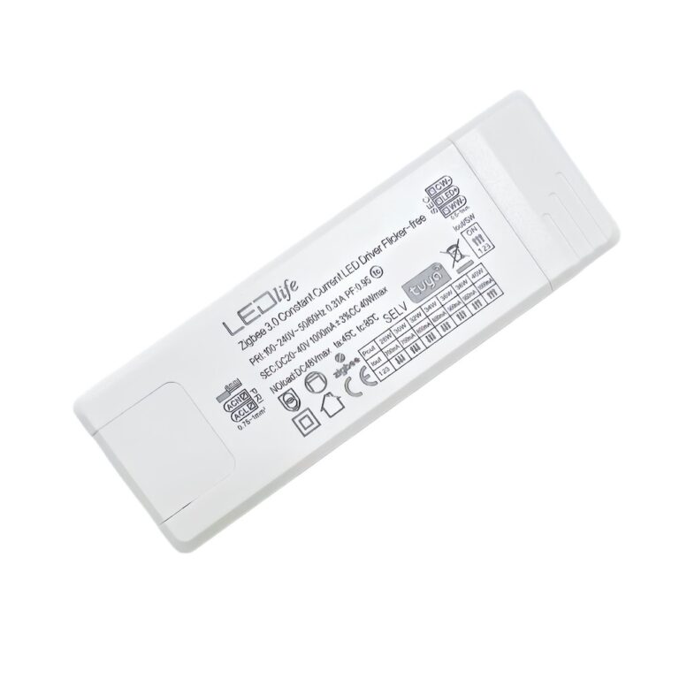 40W / 700-1000mA CCT driver til LED panel - 20-40V, Zigbee, Hue kompatibel, 5 års garanti, CCT justerbar