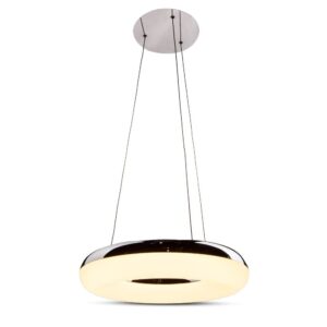 40W LED pendel, Ø40cm - 2800lm, 3000K, krom finish, inkl. lyskilde