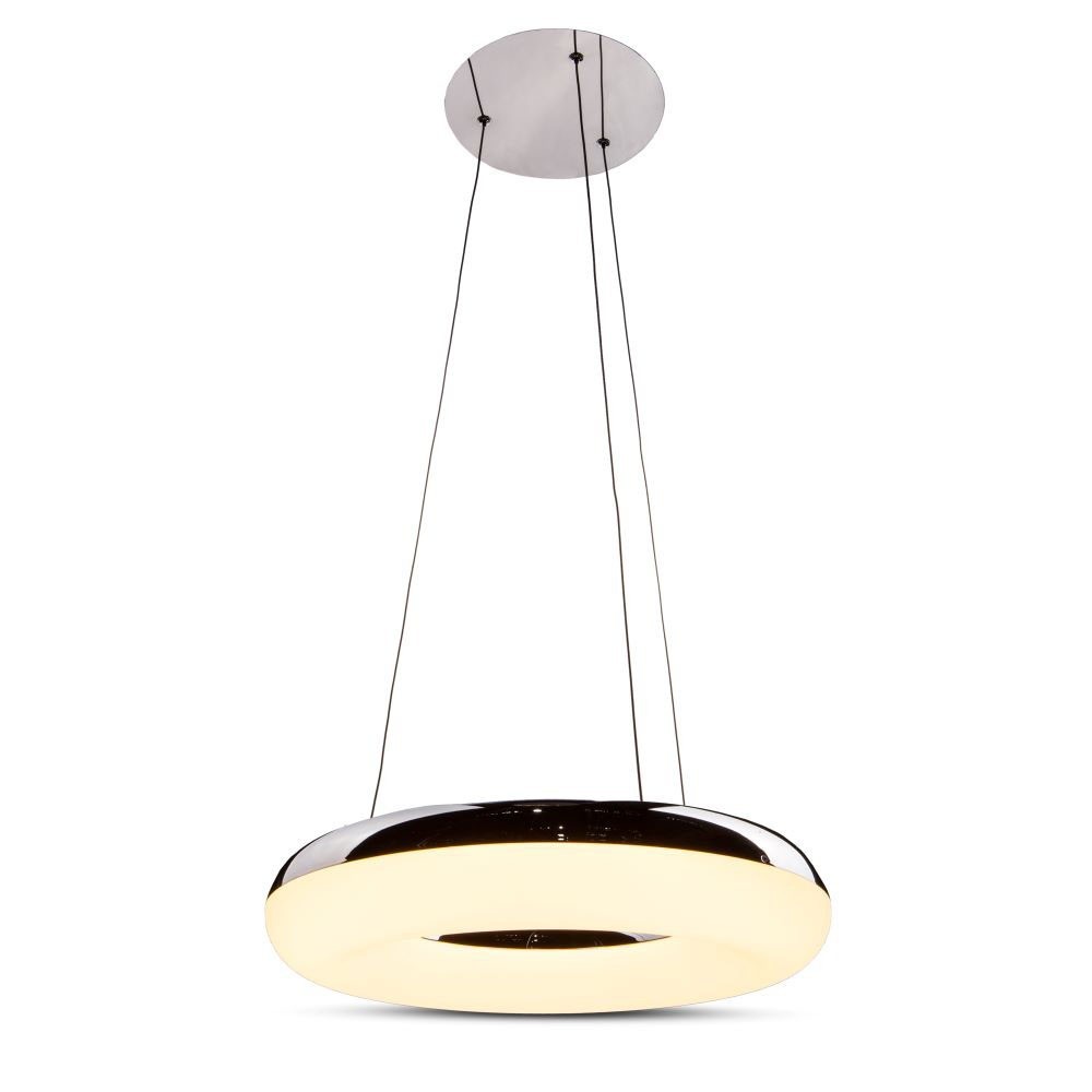 40W LED pendel, Ø40cm - 2800lm, 3000K, krom finish, inkl. lyskilde