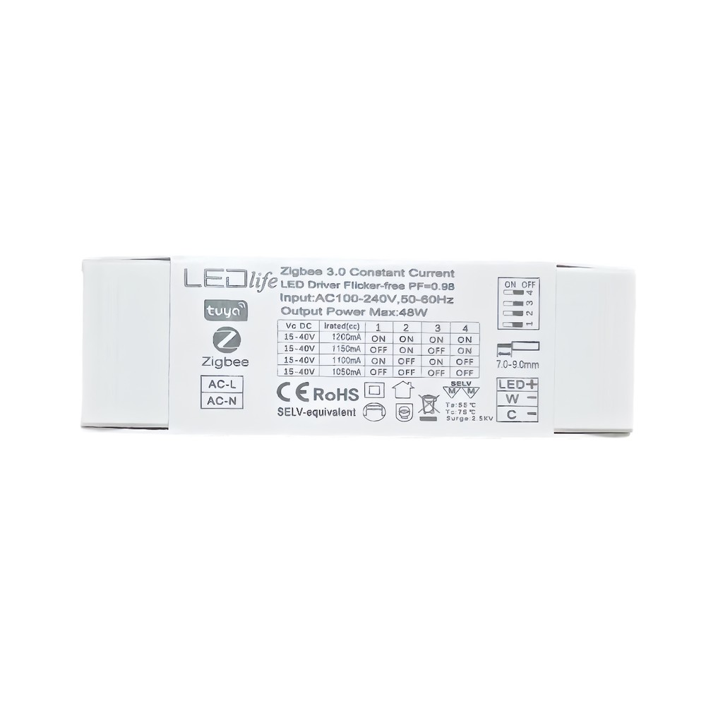 48W / 1050-1200mA CCT driver til LED panel - 15-40V, Zigbee, Hue kompatibel, CCT justerbar