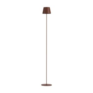 4W LED gulvlampe, genopladelig - IP54, Corten, touch dæmpbar, justerbar højde 50-130cm, USB-opladning
