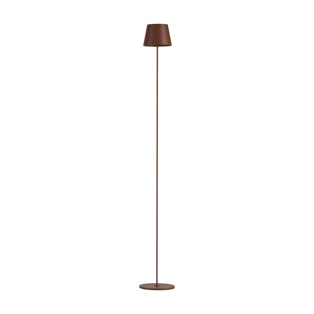4W LED gulvlampe, genopladelig - IP54, Corten, touch dæmpbar, justerbar højde 50-130cm, USB-opladning