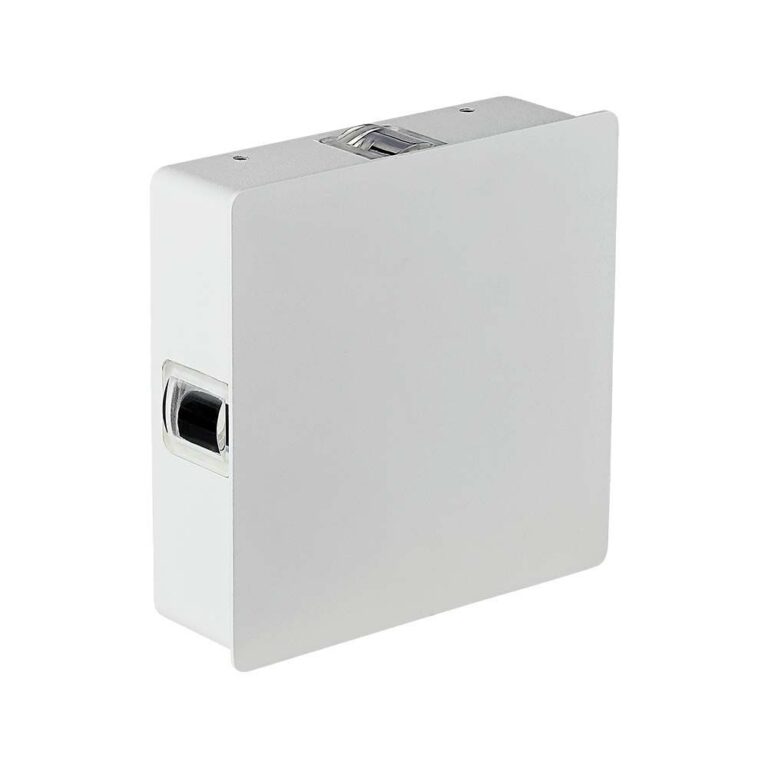 4W Væglampe - LED, 3000K, IP65, Hvid, Kvadratisk