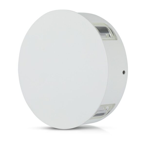 4W Væglampe - LED, 3000K, IP65, hvid, Hus, rundt