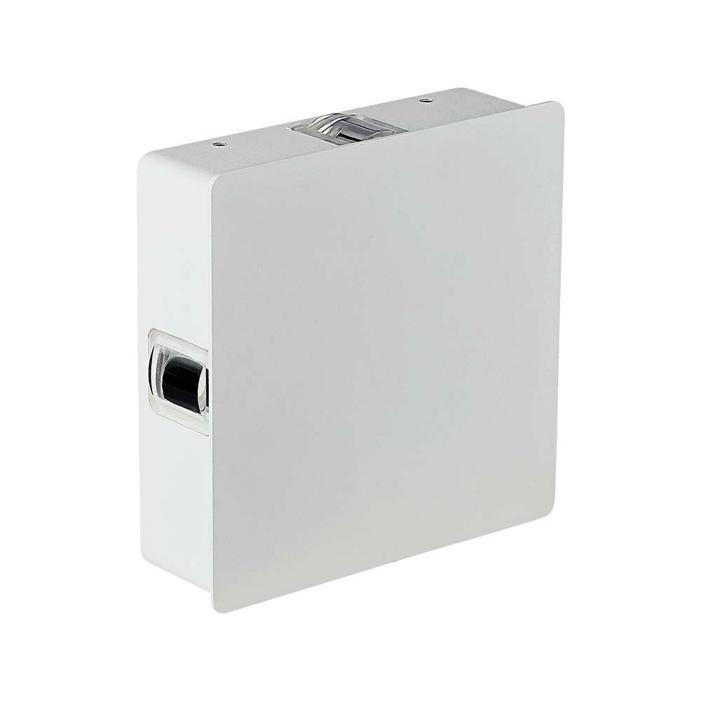 4W Væglampe - LED, 4000K, IP65, Hvid, Kvadrat