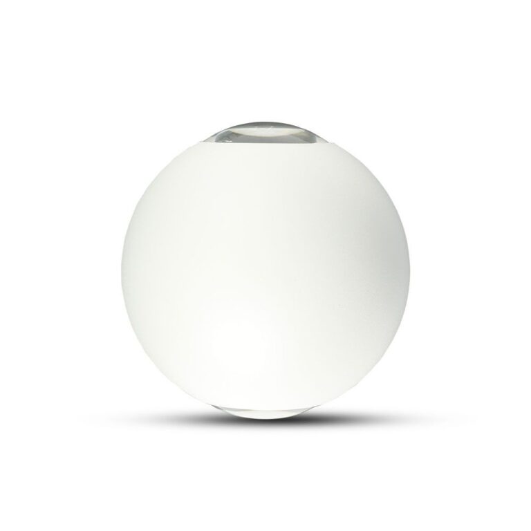 4W hvid LED væglampe - IP65, 3000K, rund, udendørs, inkl. lyskilde