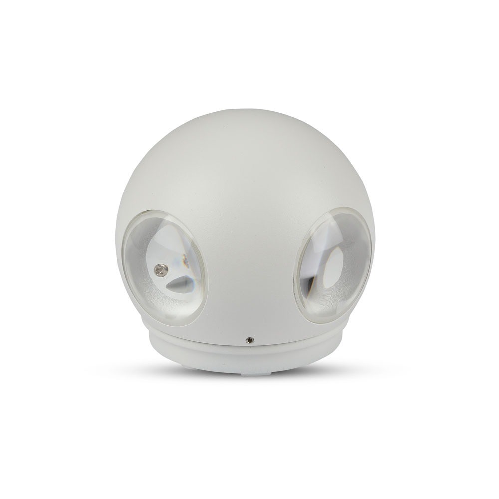 4W rund LED væglampe - IP65, 110lm/W, hvid, udendørs, inkl. lyskilde