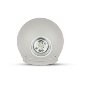 4W væglampe - LED, 3000K, Grå hus