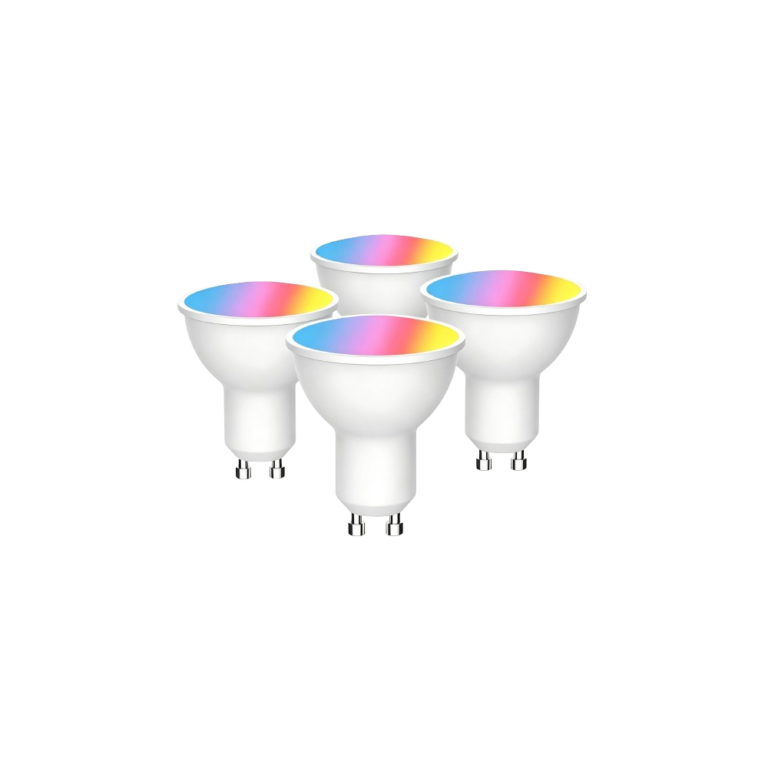 4x GU10 5W Smart Home LED pære - Bluetooth, RGB+CCT, Tuya/Smart Life