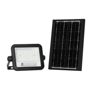 50W Solcelle LED projektør - 700lm, CCT 2000K-8000K, batteriindikator, sort, udendørs
