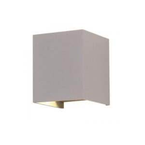 5W LED væglampe - IP65 udendørs, Firkantet, grå, justerbar spredning, inkl. lyskilde