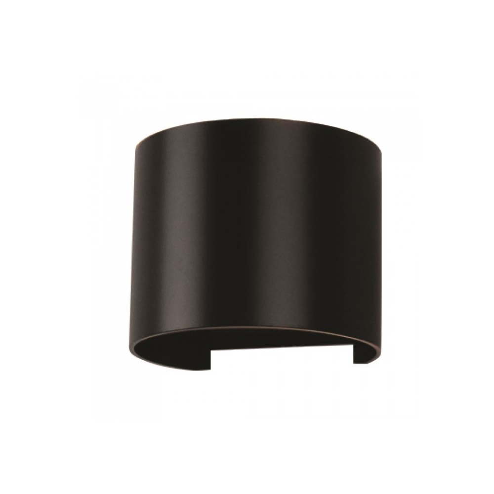 5W LED væglampe - IP65 udendørs, rund, sort, justerbar spredning, inkl. lyskilde