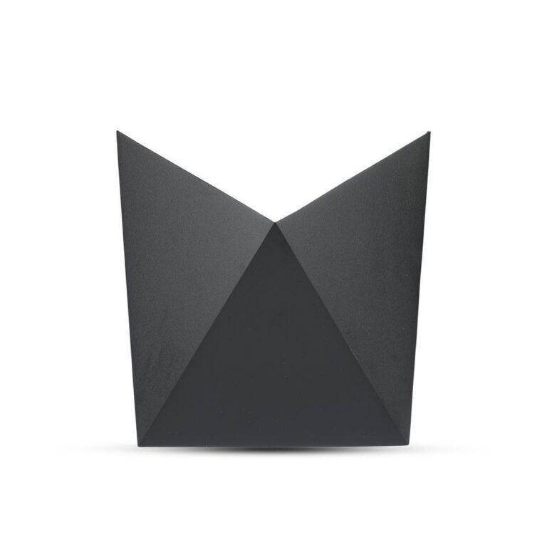 5W LED væglampe - IP65 udendørs, sort, inkl. lyskilde