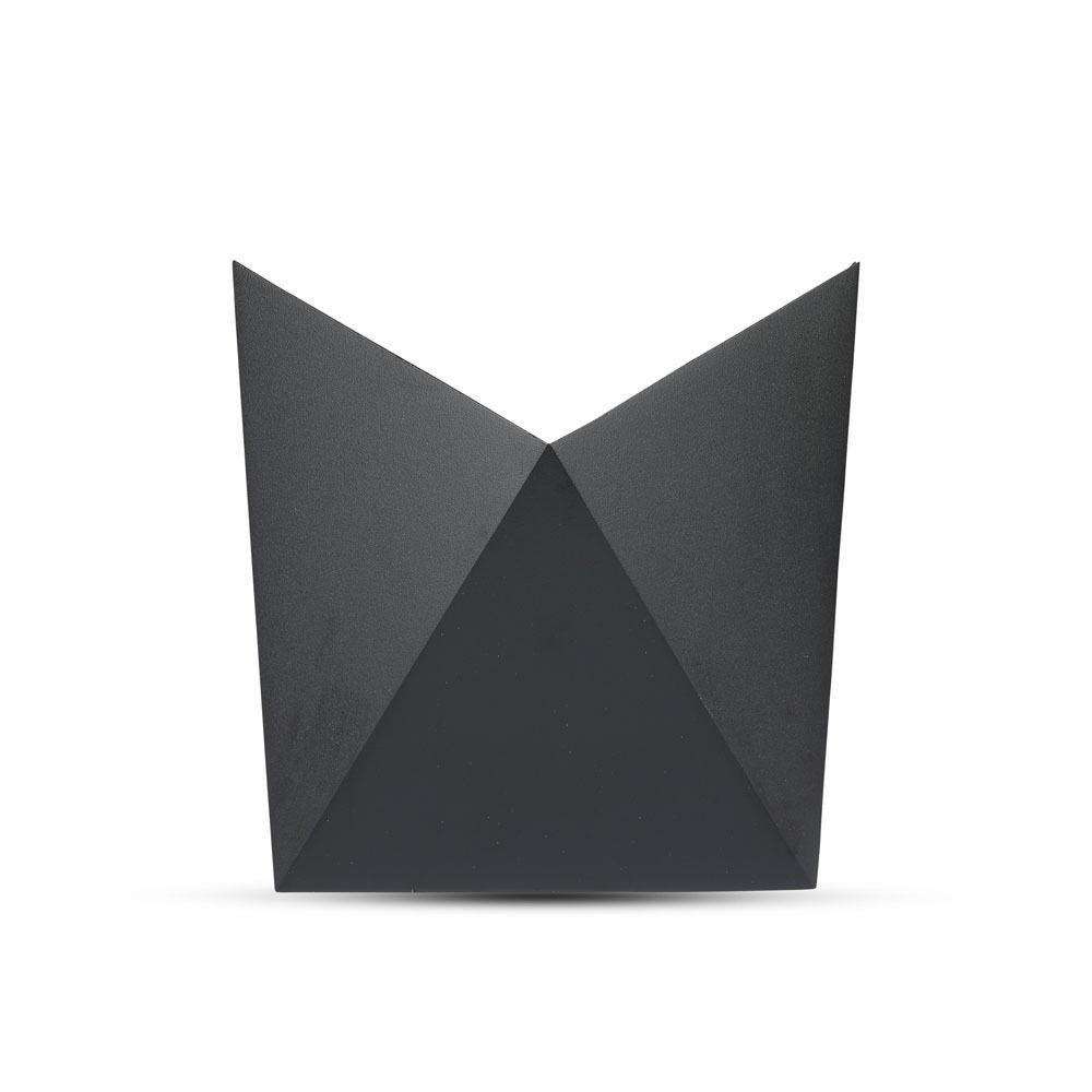 5W LED væglampe - IP65 udendørs, sort, inkl. lyskilde