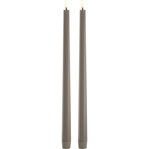 6 stk Uyuni LED kronelys, batteri, beige