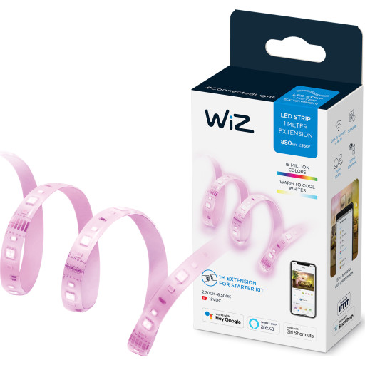 6 stk Wiz LED strip, 1 meter, forlængersæt