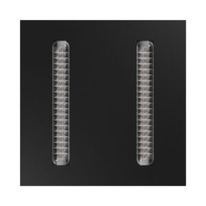 60x60 ALGINE DOPPIO LED panel, 40W - 150lm/W, Sort ramme, 5 års garanti, indbygning/påbygning