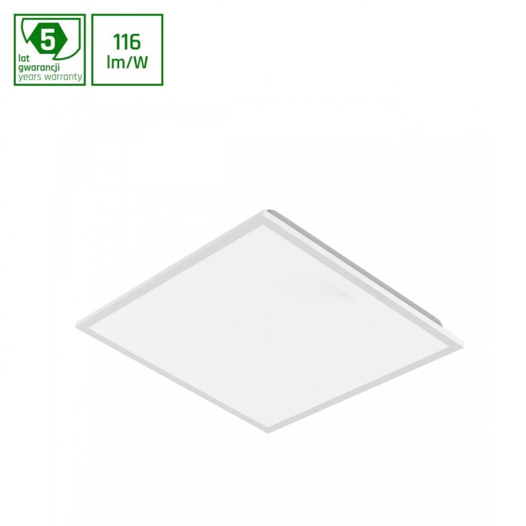 60x60 ALGINE LED panel, 40W - Bagbelyst, IP40, hvid kant, DALI dæmpbar