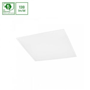 60x60 LED panel, 40W - 138lm/W, IP20, 5 års garanti, til indbygning og påbygning