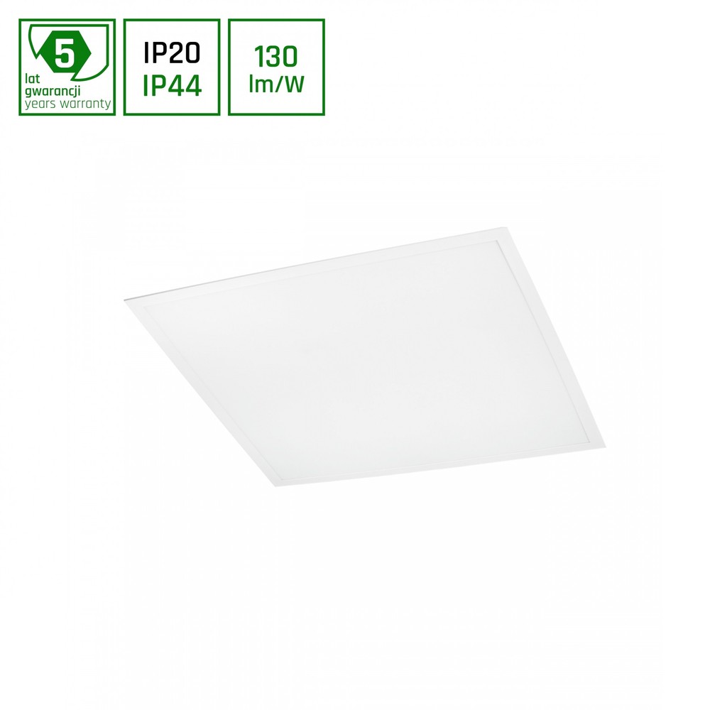 60x60 PHILIPS driver LED panel, 40W - 130lm/W, IP44, 5 års garanti, 3000K