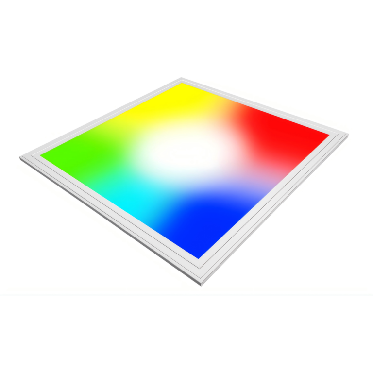 60x60 RGB+CCT LED panel, 36W - Højde:13mm, Hvid kant