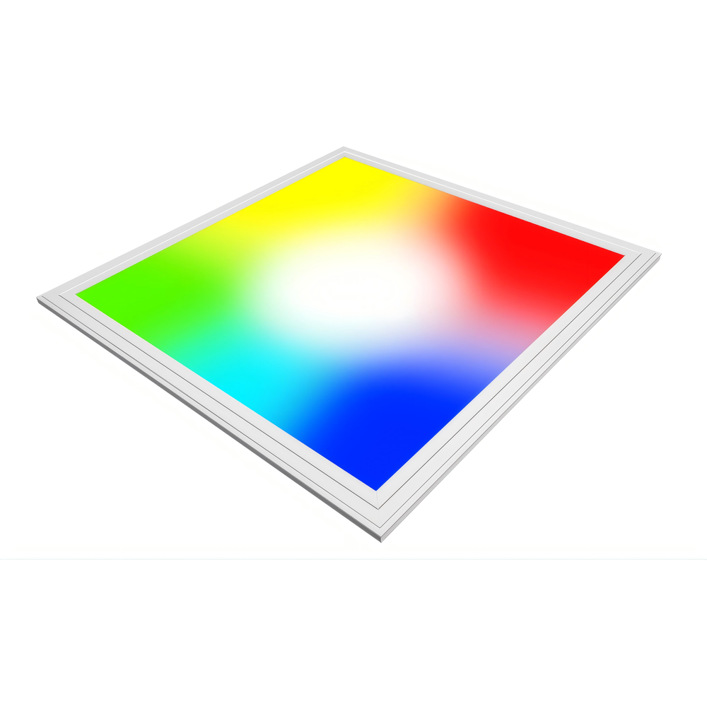 60x60 RGB+CCT LED panel, 36W - Højde:13mm, Hvid kant